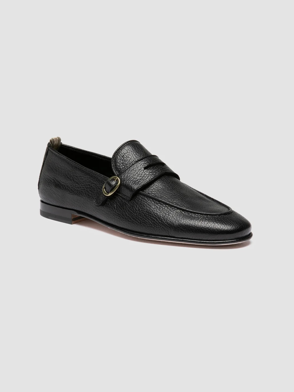 OLIVER 011 - Penny-Loafer aus schwarzem Leder - image 3,side view