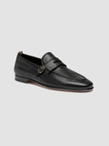 OLIVER 011 - Penny-Loafer aus schwarzem Leder - thumb image 3,side view