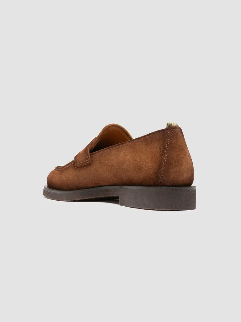 Mens Blue Suede Penny Loafers: OPERA FLEXI 101 Officine Creative - 4