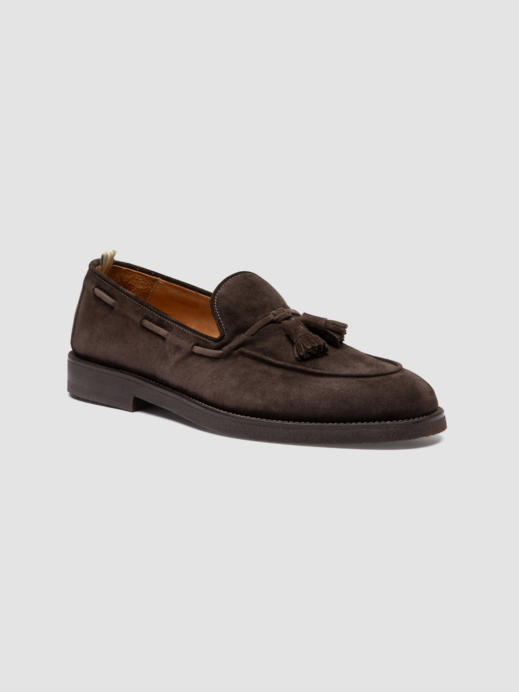 OPERA FLEXI 103 - Brown Leather Tassel Loafers - image 3,side view