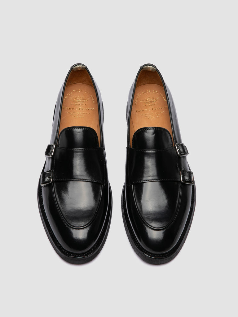 OPERA FLEXI 105 - Schwarze Monk-Schuhe aus Leder