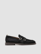 OPERA FLEXI 105 - Blaue Monk-Schuhe aus Wildleder
