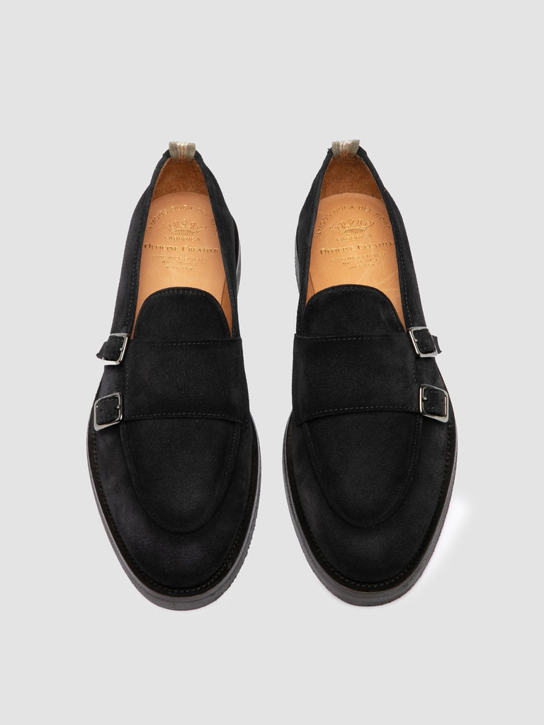 OPERA FLEXI 105 - Blaue Monk-Schuhe aus Wildleder