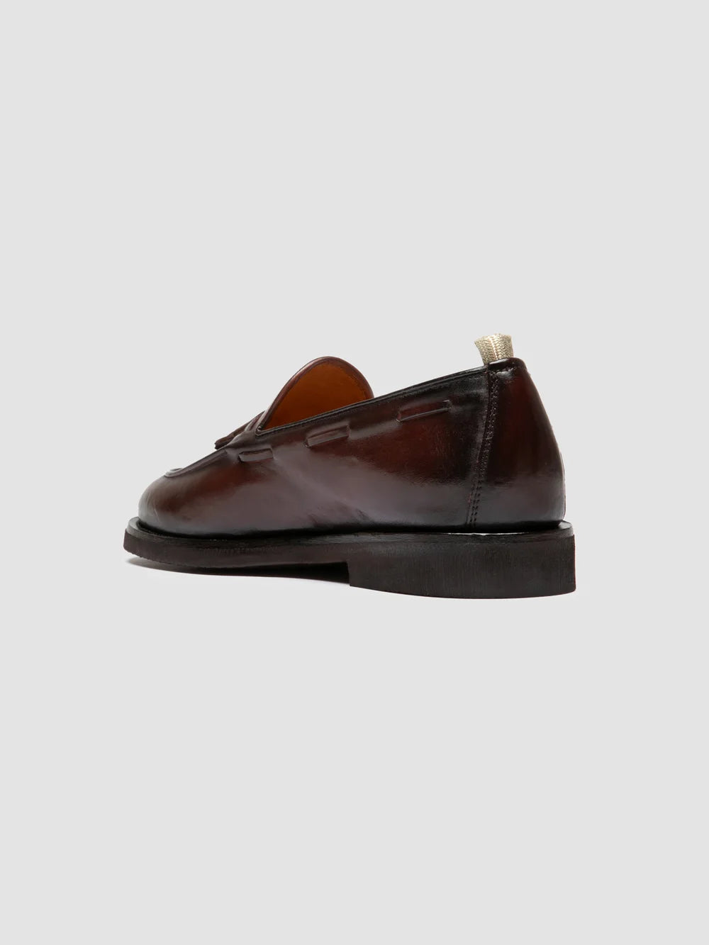 OPERA FLEXI 106 - Burgunderrote Loafer aus Leder mit Quaste - image 4,side view