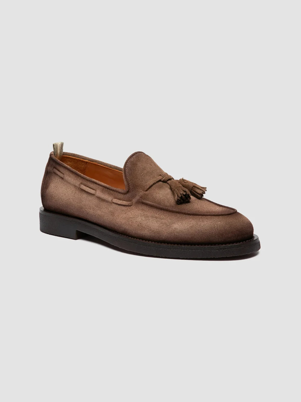 OPERA FLEXI 106 - Braune Loafer aus Wildleder mit Quaste - image 3,side view