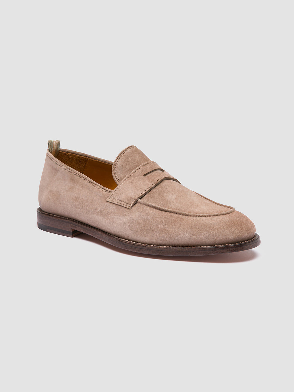 OPERA 001 - Taupe Suede Penny Loafers