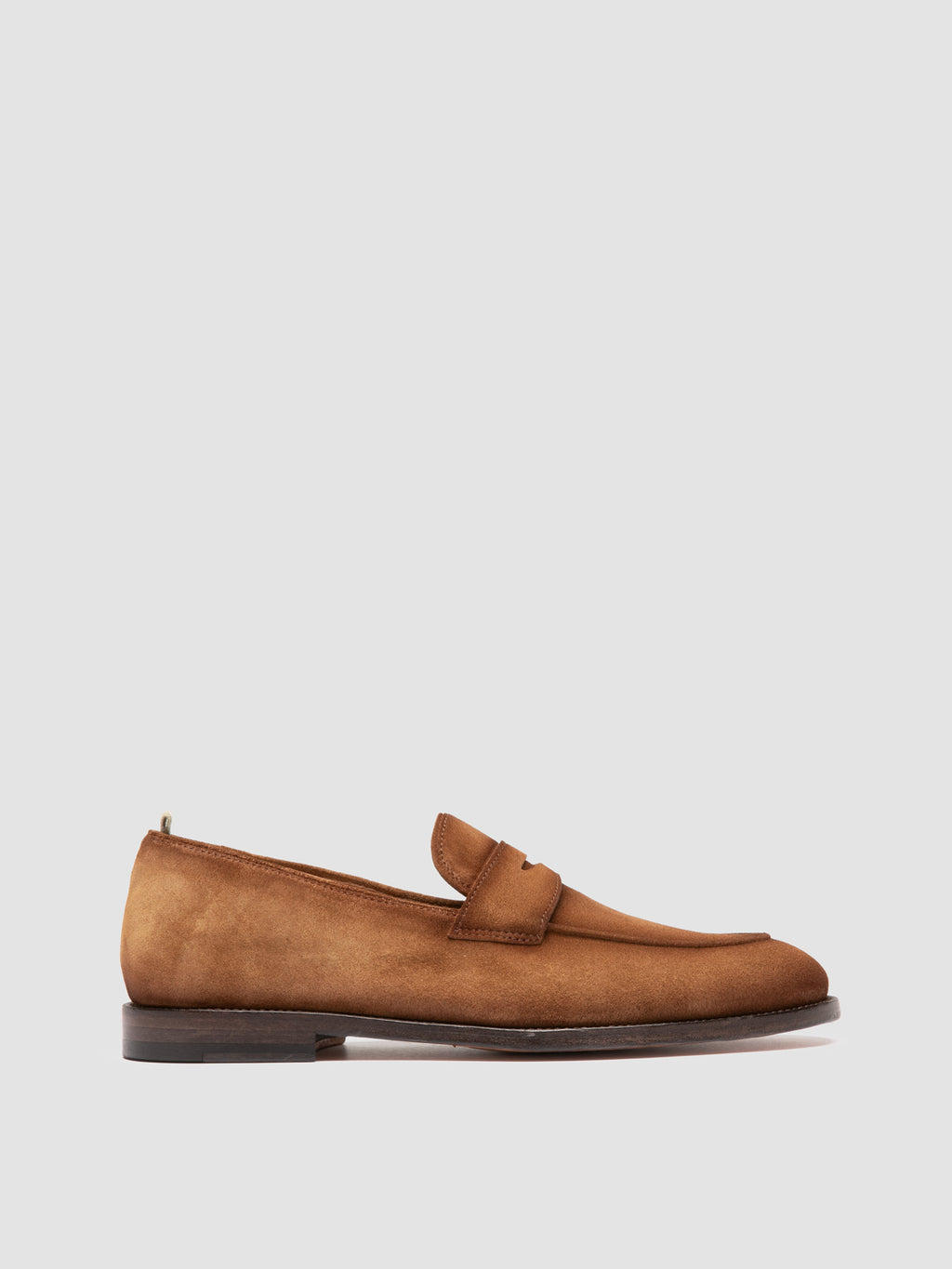 OPERA 001 - Brown Suede Penny Loafers - image 1,side view