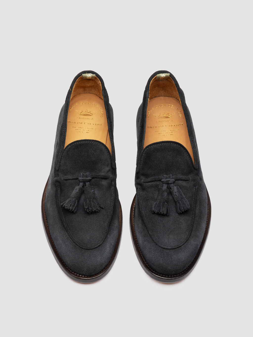 OPERA 002 - Blue Suede Tassel Loafers - image 2,side view