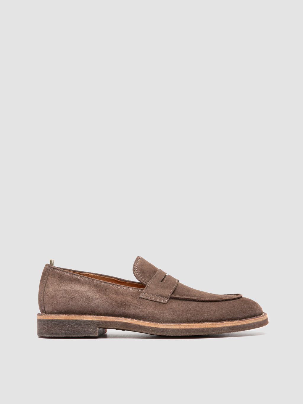 OPERA SD FLEXI 001 - Taupe Suede Penny Loafers - image 1,side view
