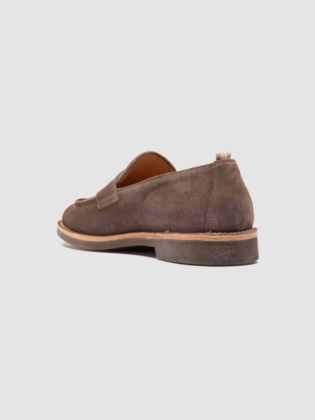 OPERA SD FLEXI 001 - Taupe Suede Penny Loafers - image 4,side view