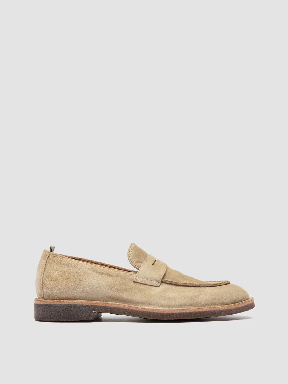 OPERA SD FLEXI 001 - Beige Suede Penny Loafers - image 1,side view