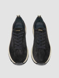 PAPEL 001 - Blue Suede Low Top Sneakers - thumb image 2,side view