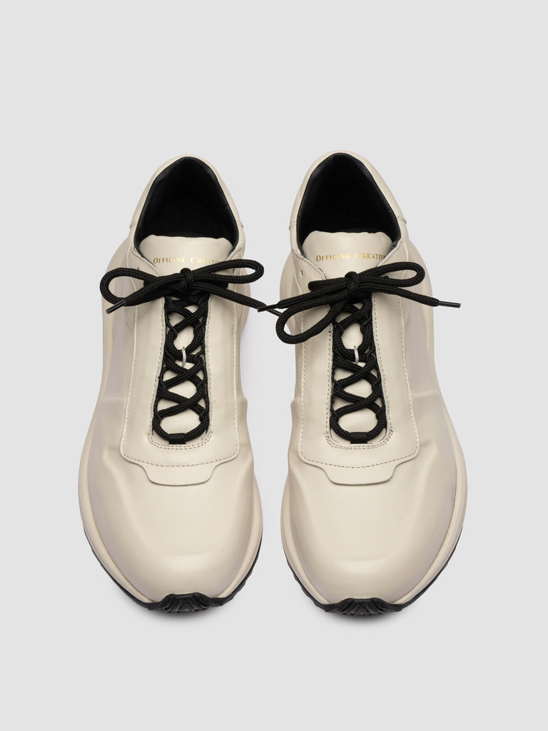 PHASE 001 - White Leather Low Top Sneakers