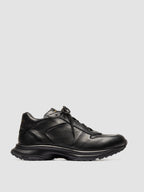 PHASE 001 - Black Leather Low Top Sneakers