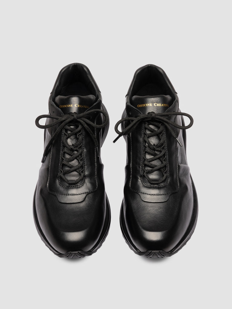 PHAS 001 - Black Leather Low Top Sneakers