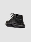 PHAS 001 - Schwarze Low-Top-Sneaker aus Leder - thumb image 4,side view