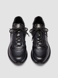 PHASE 001 - Blue Leather Low Top Sneakers - thumb image 2,side view