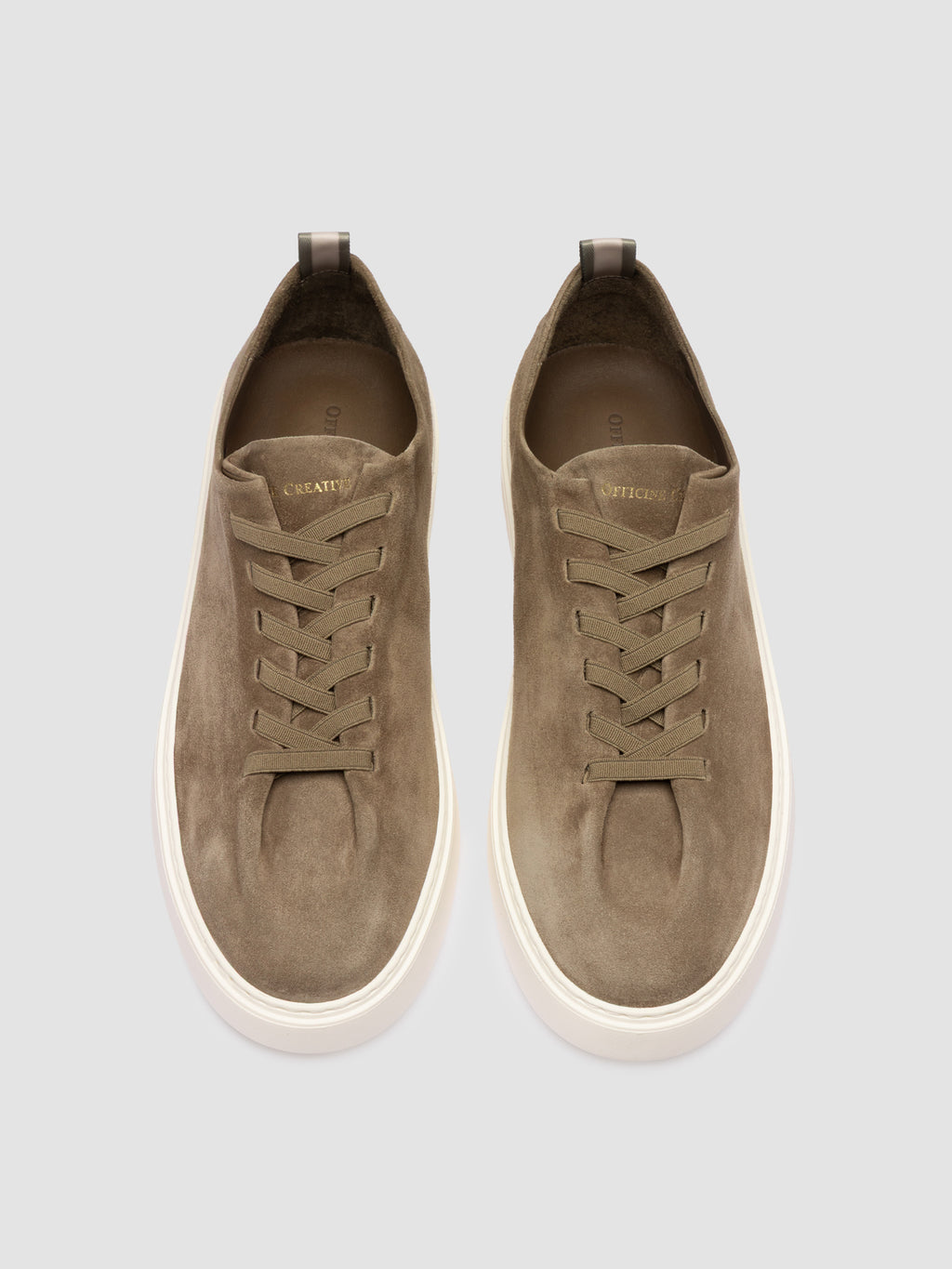 PLUMA 001 - Taupe Suede Low Top Sneakers - image 2,side view
