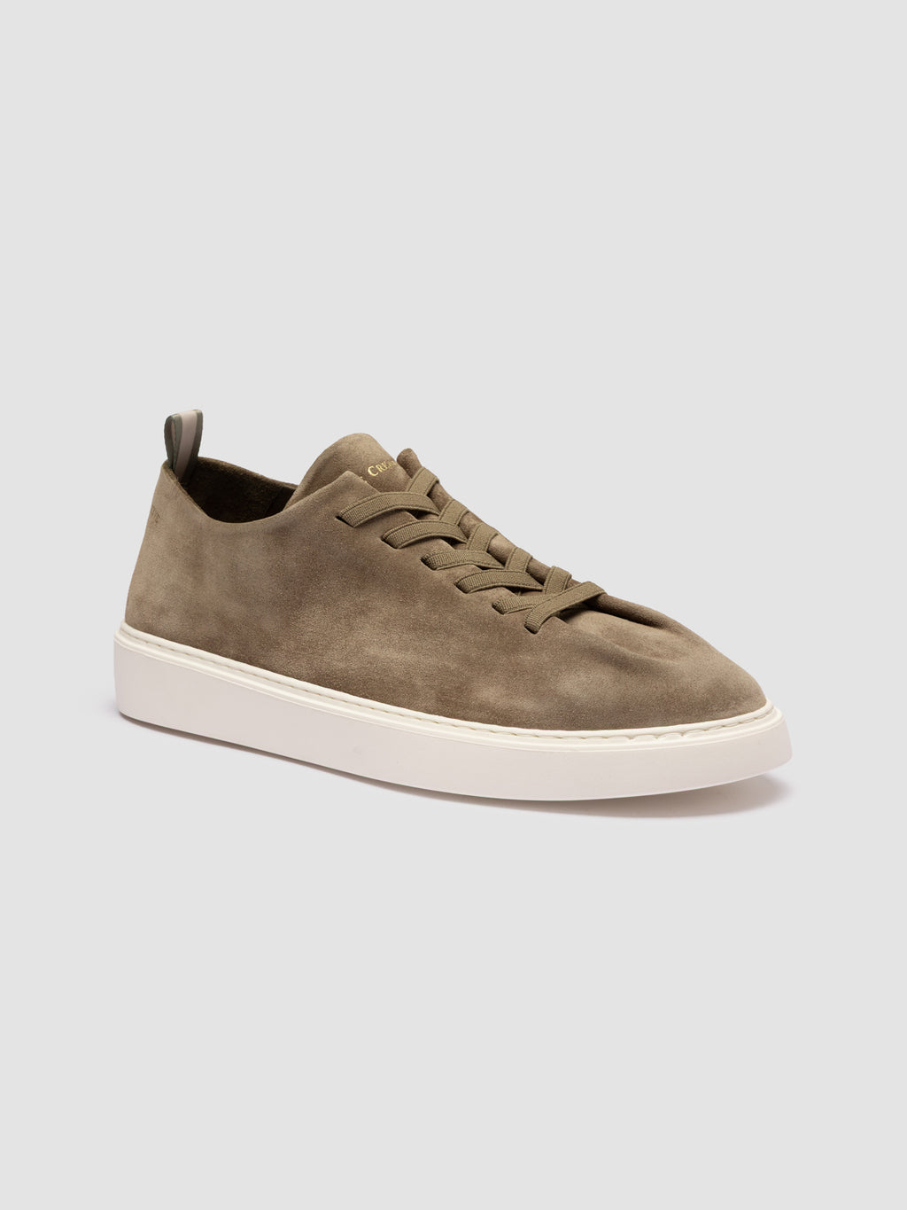 PLUMA 001 - Taupe Suede Low Top Sneakers - image 3,side view