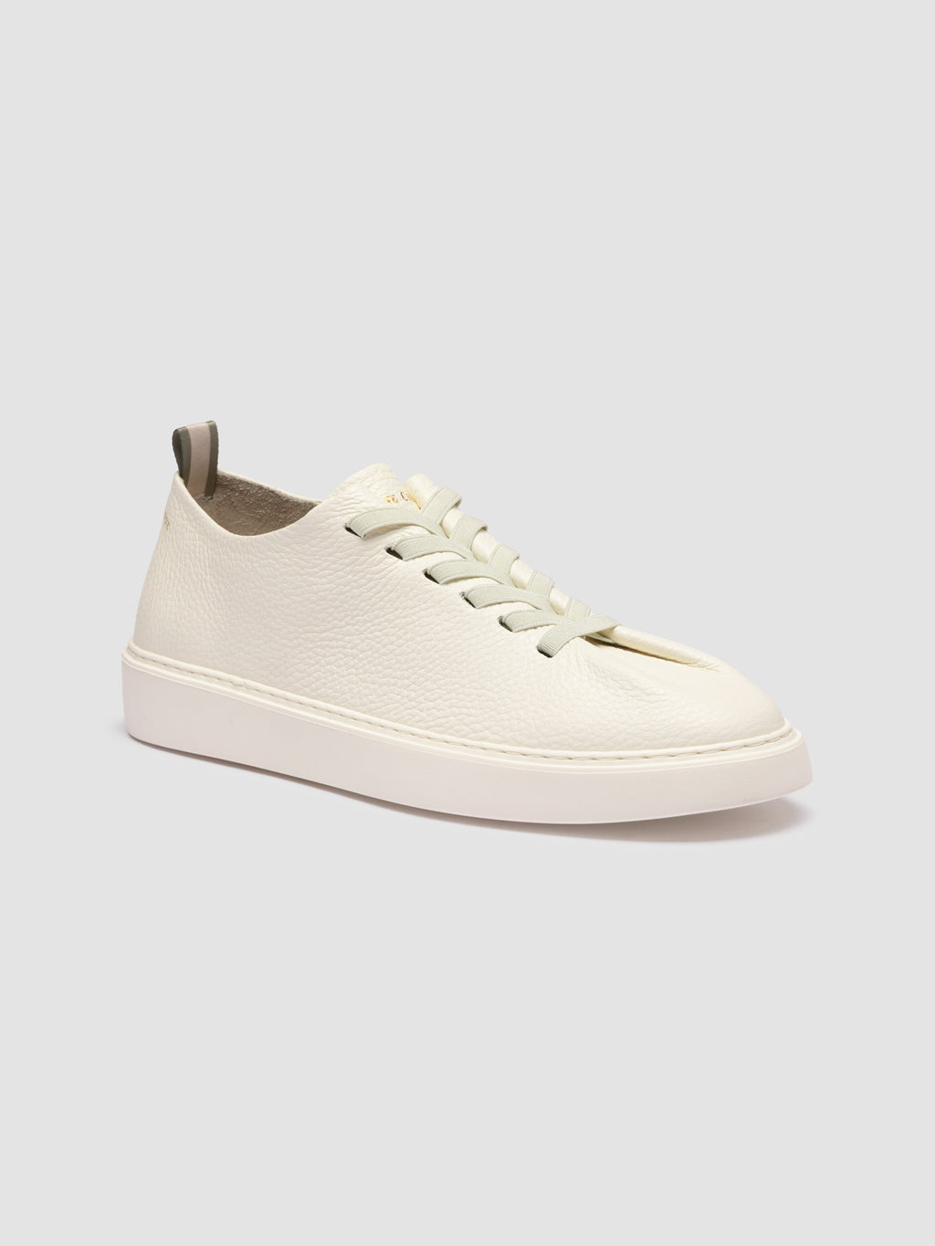 PLUMA 001 - White Leather Low Top Sneakers - image 3,side view
