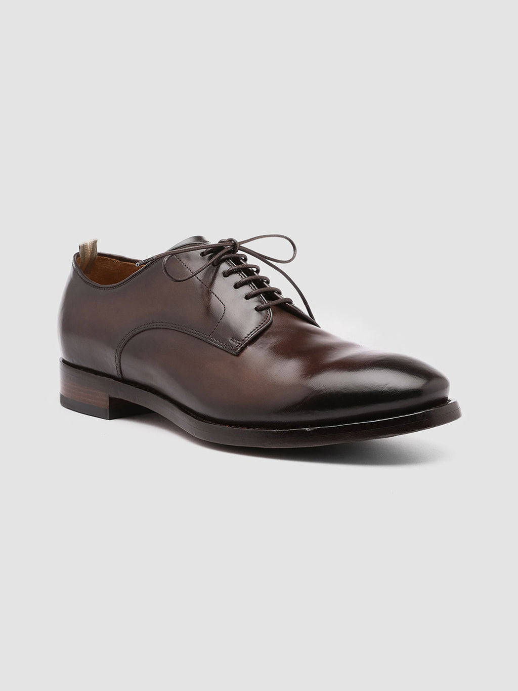 PROVIDENCE 001 - Brown Leather Derby Shoes - image 2,side view