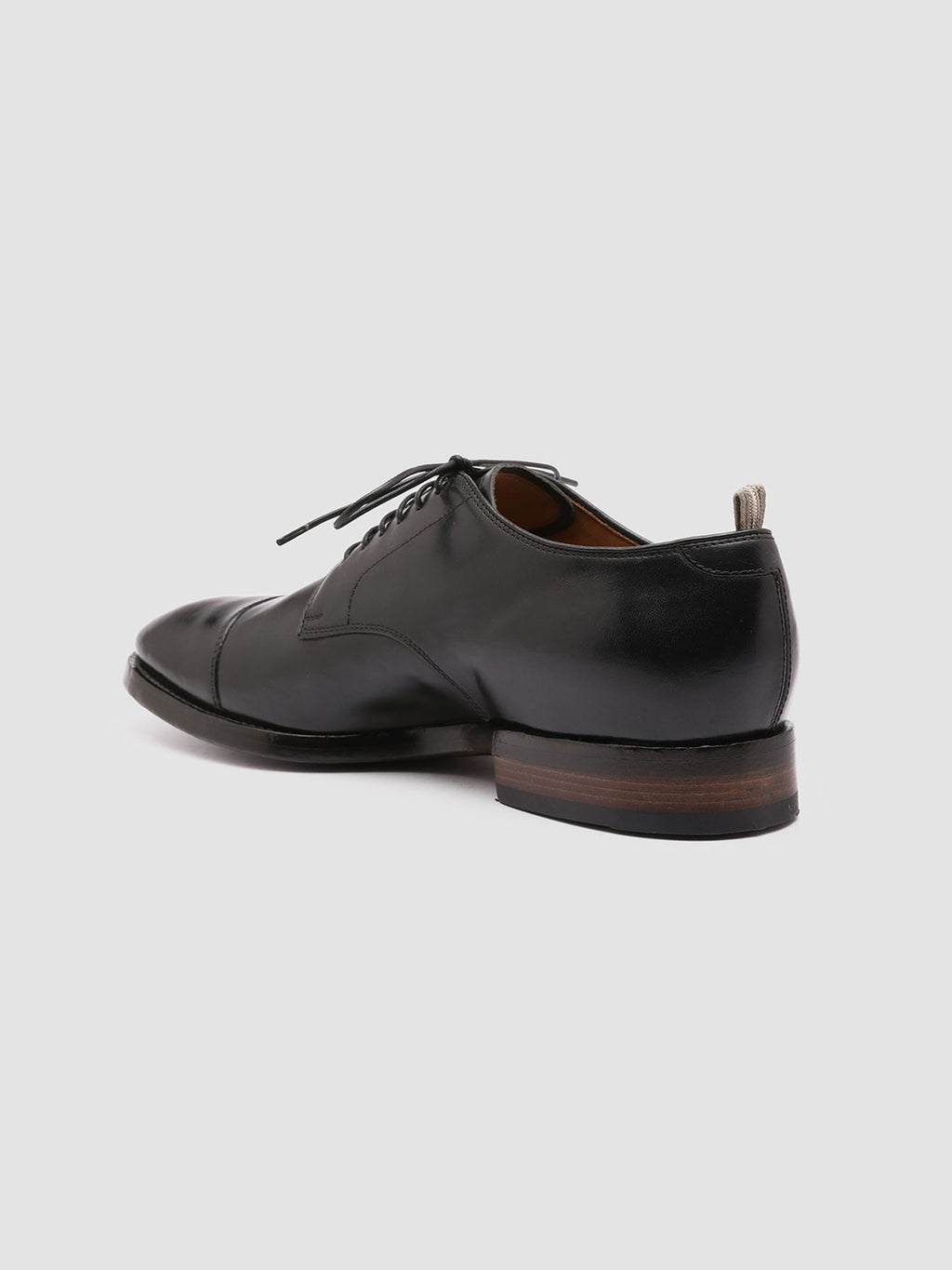 PROVIDENCE 004 - Black Leather Derby Shoes - image 3,side view