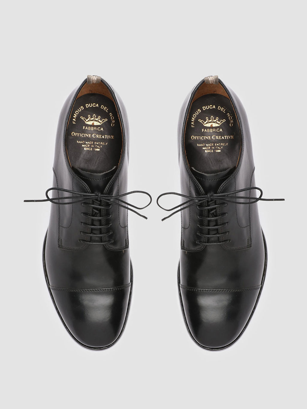 PROVIDENCE 004 - Black Leather Derby Shoes - image 4,side view