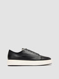 RELEASE 001 - Grey Leather Low Top Sneakers - thumb image 1,side view