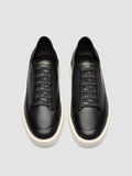 RELEASE 001 - Grey Leather Low Top Sneakers - thumb image 2,side view