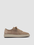 RELEASE 001 - Taupefarbene Low Top Sneaker aus Wildleder