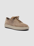 RELEASE 001 - Taupefarbene Low Top Sneaker aus Wildleder