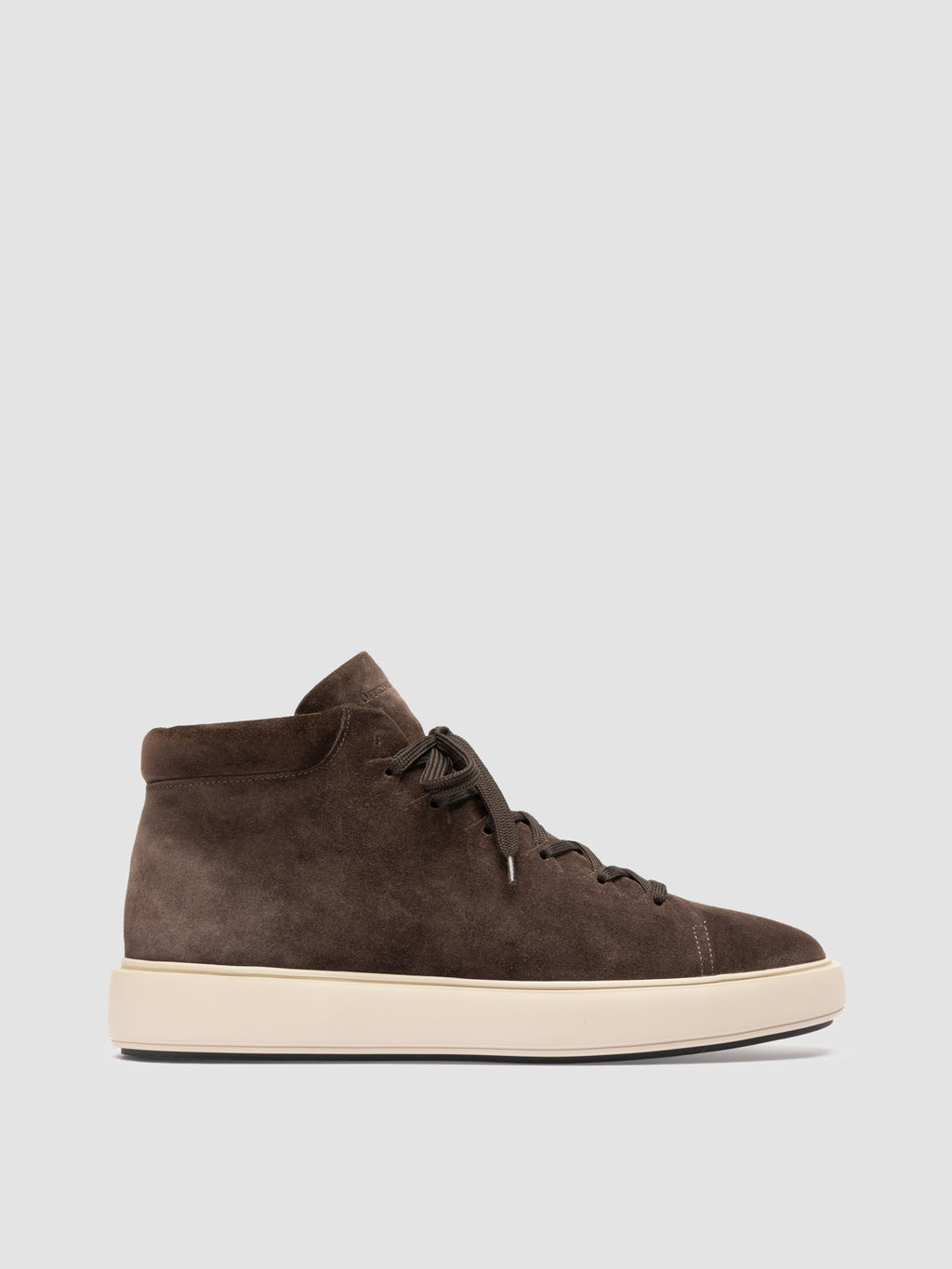REMASTER 002 - Braune High-Top-Sneakers aus Wildleder - image 1,side view