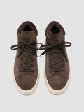 REMASTER 002 - Braune High-Top-Sneakers aus Wildleder - thumb image 2,side view