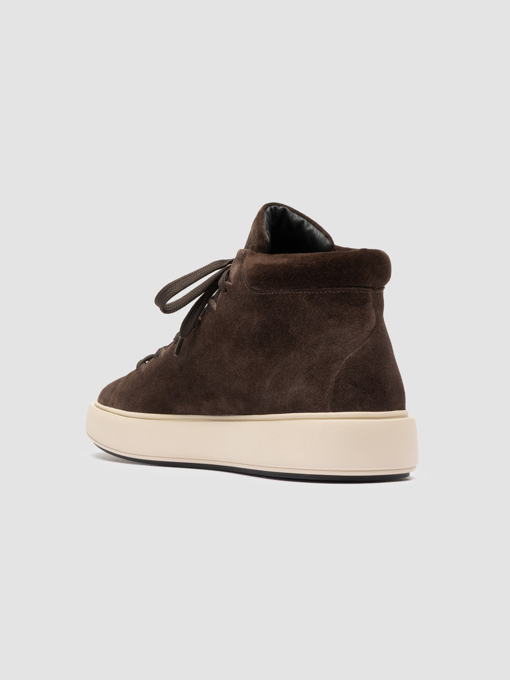 REMASTER 002 - Braune High-Top-Sneakers aus Wildleder - image 4,side view