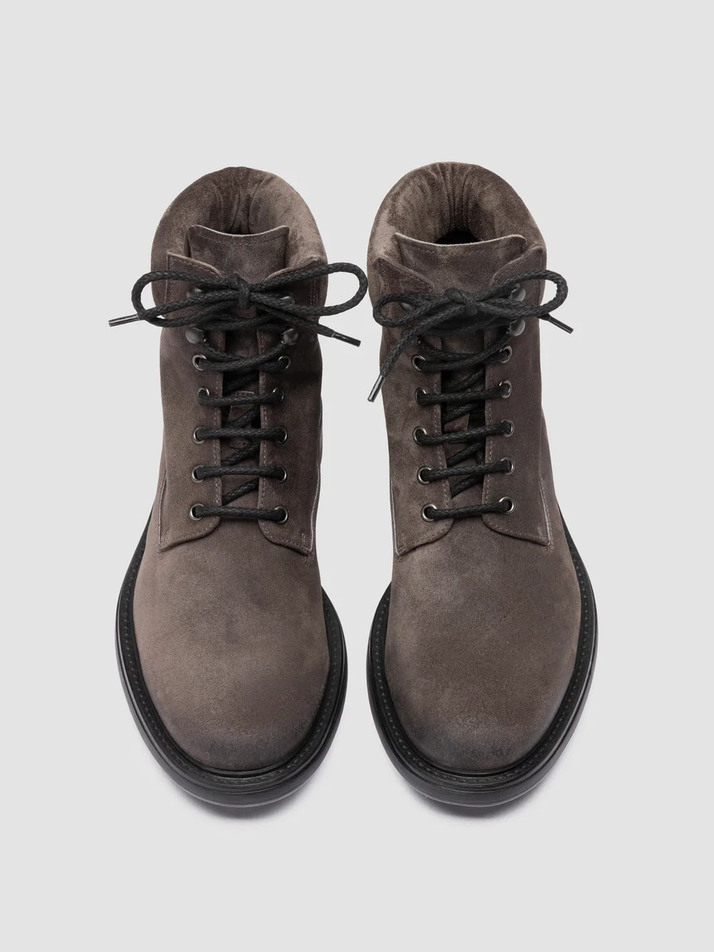 REMOTE 001 - Grey Suede Lace Up Boots - image 2,side view