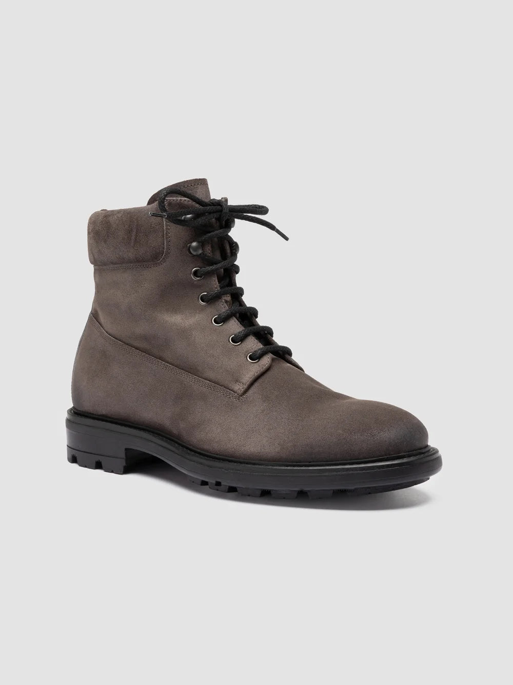 REMOTE 001 - Grey Suede Lace Up Boots - image 3,side view
