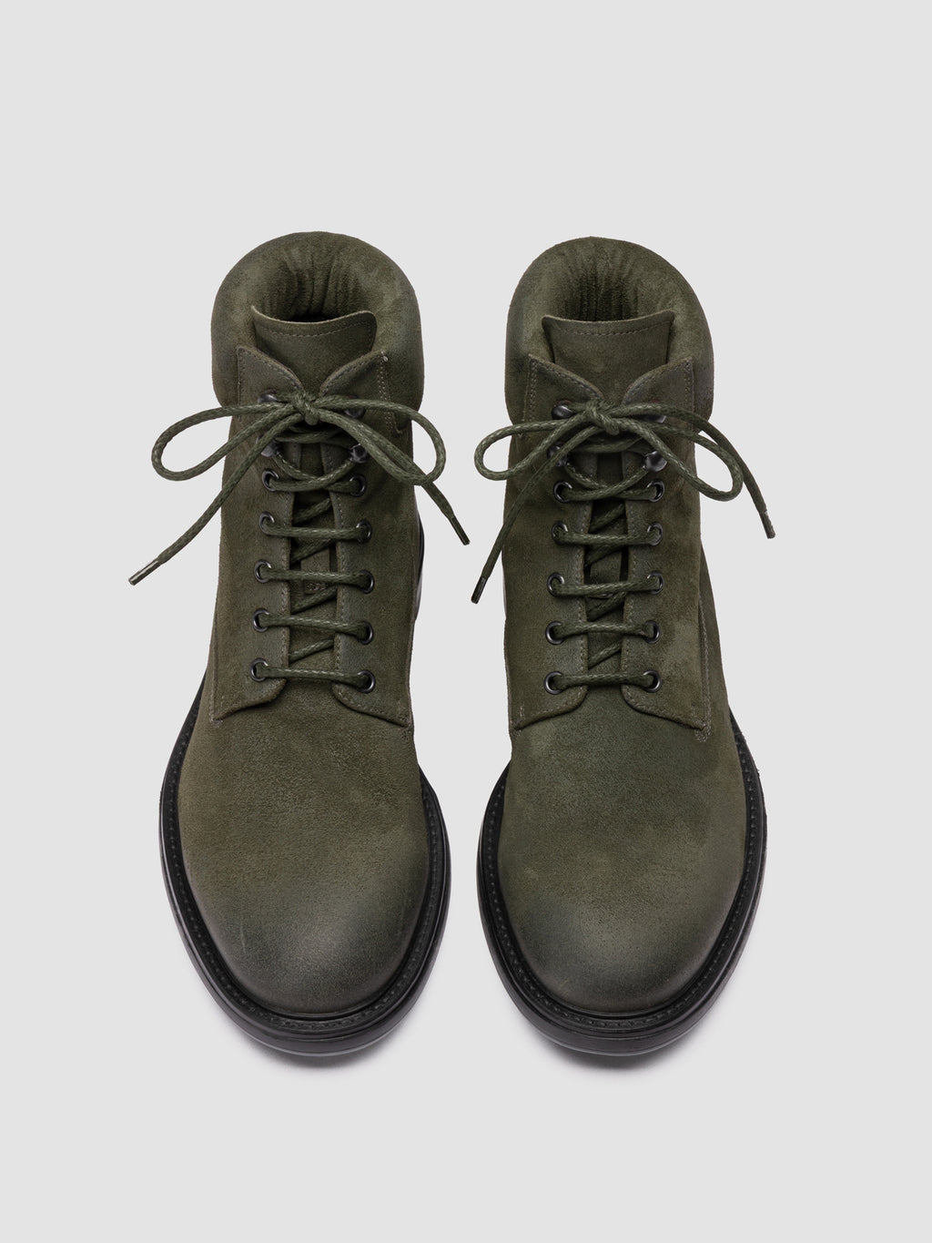 REMOTE 001 - Green Suede Lace Up Boots - image 2,side view