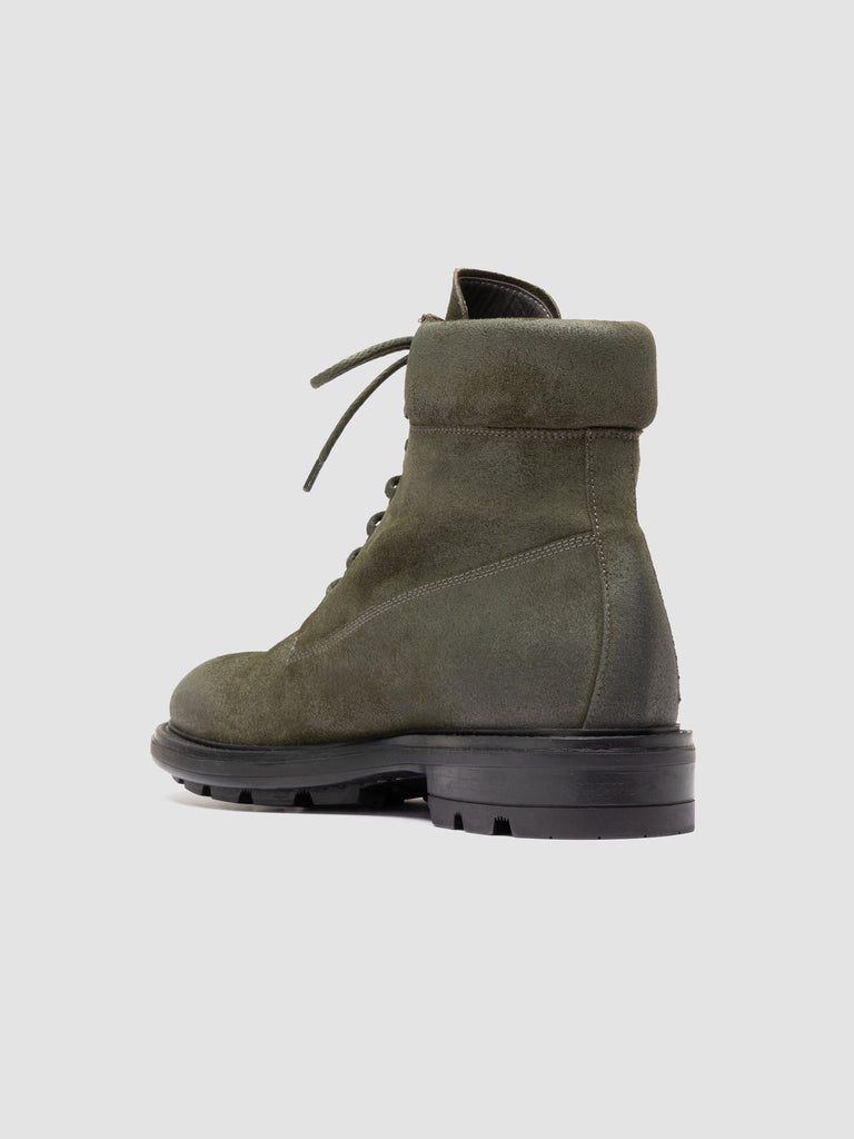 REMOTE 001 - Green Suede Lace Up Boots