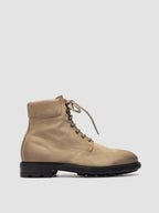 REMOTE 001 - Beige Suede Lace Up Boots