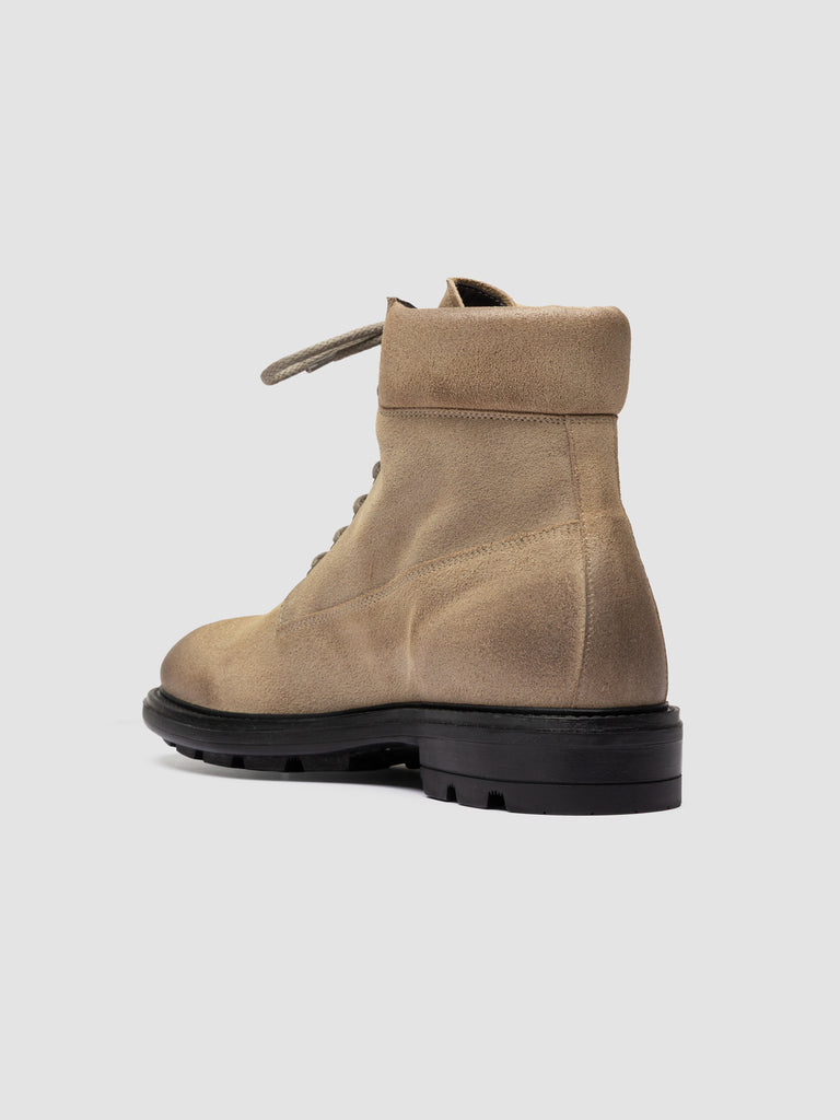 REMOTE 001 - Beige Suede Lace Up Boots