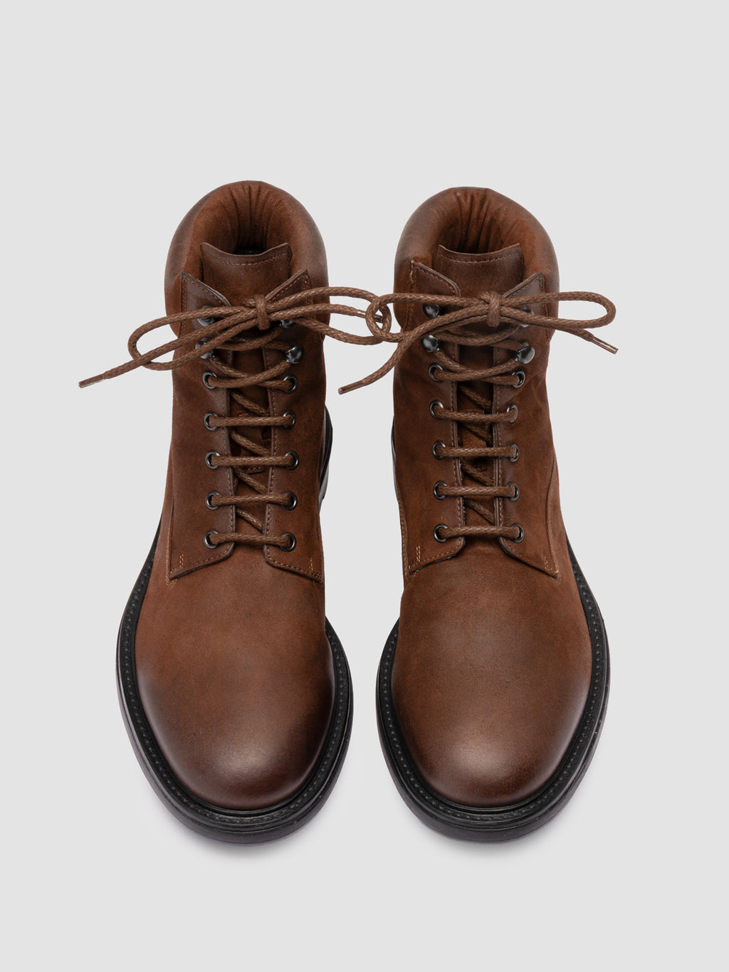 REMOTE 001 - Brown Suede Lace Up Boots - image 2,side view