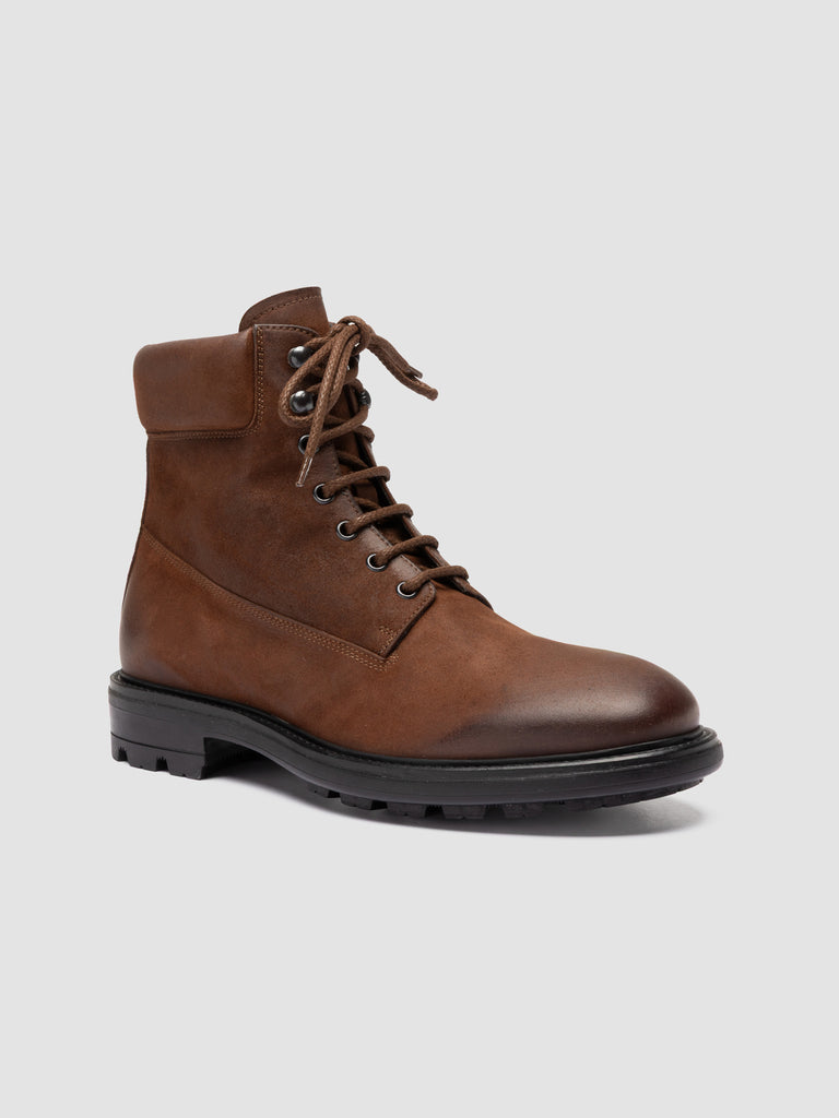 REMOTE 001 - Brown Suede Lace Up Boots