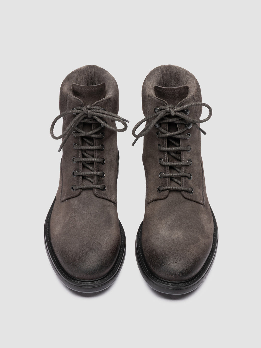 REMOTE 001 - Grey Suede Lace Up Boots - image 2,side view