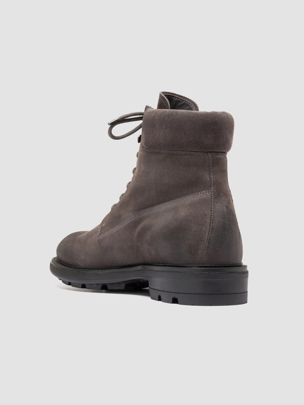 REMOTE 001 - Grey Suede Lace Up Boots - image 4,side view