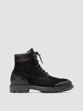 REMOTE 001 - Black Suede Lace Up Boots - thumb image 1,side view