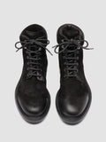 REMOTE 001 - Black Suede Lace Up Boots - thumb image 2,side view