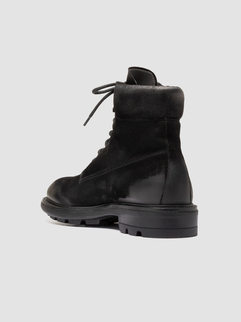 REMOTE 001 - Black Suede Lace Up Boots