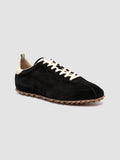 REPERTOIRE 001 - Black Suede Low Top Sneakers - thumb image 3,side view