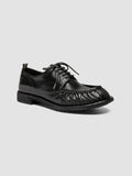 RUGGED 018 - Black Leather Derby Shoes - thumb image 3,side view