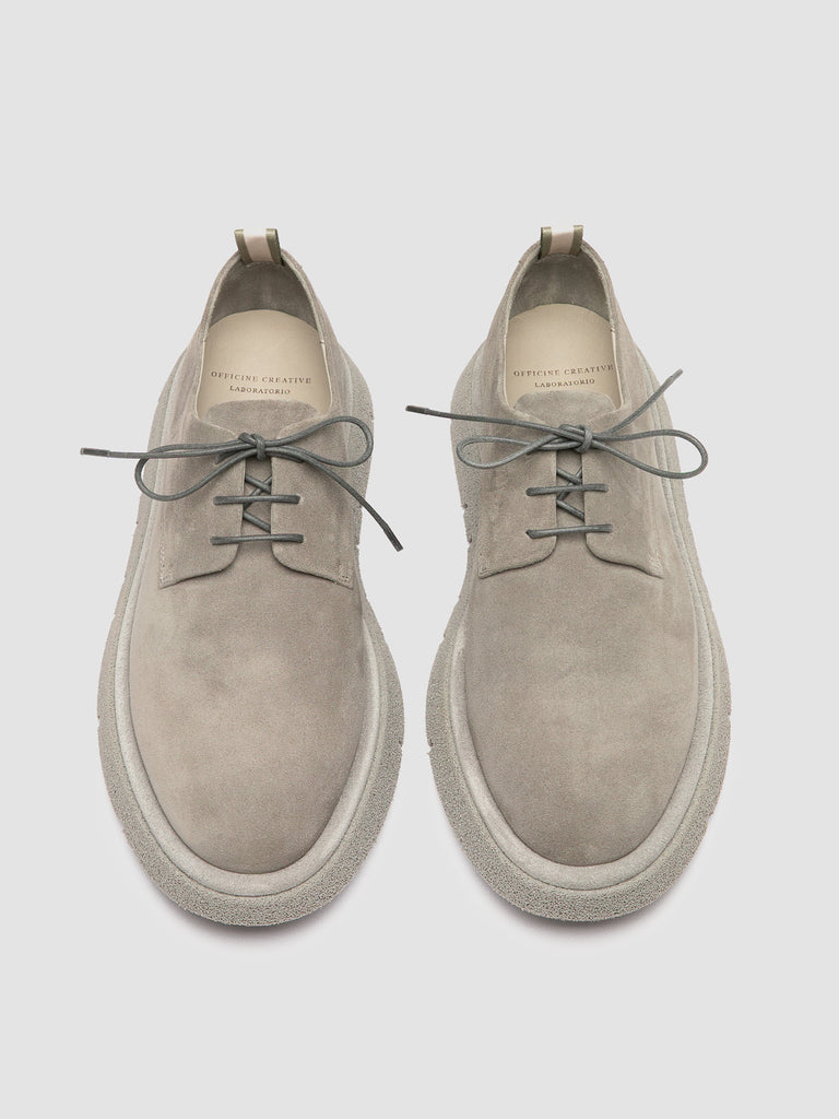 SATURNINE 001 - Grey Suede Derby Shoes